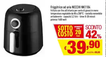 Famila Necchi NK1104 Friggitrice ad aria offerta