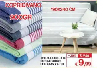 Satur Copridivano 190x240cm 900gr offerta