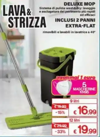 Satur Lava & Strizza Deluxe Mop 9lt offerta