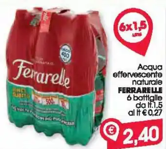 Despar Ferrarelle Acqua effervescente naturale 6 pz x 1,5 lt offerta