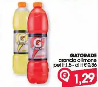 Despar Gatorade arancia o limone 1,5 lt offerta