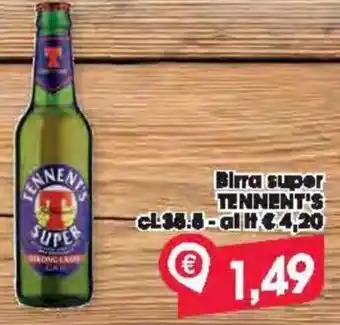 Despar Tennent's Super Birra 35,5 cl offerta