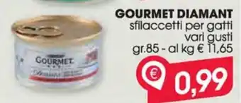 Despar Purina Gourmet diamant sfilaccetti per gatti 85 gr offerta