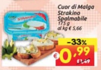 Centro Commerciale Discount Cuor di Malga Strakino Spalmabile 175 g offerta