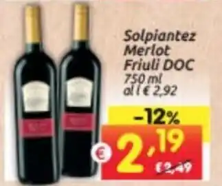 Solpiantez Merlot Friuli DOC 750 ml