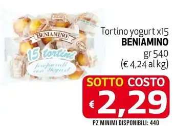 Maxi Supermercati Beniamino Tortino yogurt x15 540 gr offerta