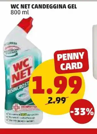 PENNY Candeggina wc net gel 800 ml offerta