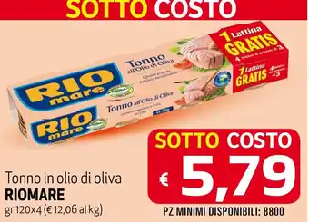 Maxi Supermercati Rio mare Tonno in olio di oliva 120 gr x 4 offerta