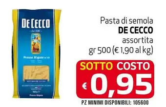 Maxi Supermercati De Cecco Pasta di semola 500 gr offerta