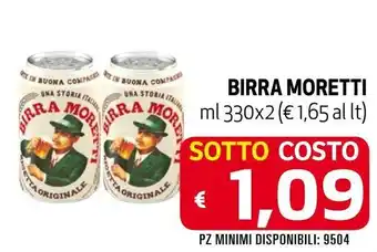 Maxi Supermercati Birra Moretti 330 ml x 2 offerta