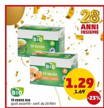 PENNY The verde bio gusti assortiti 20 filtri offerta
