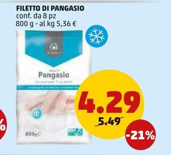 PENNY Filetti di pangasio 8 pz 800g offerta