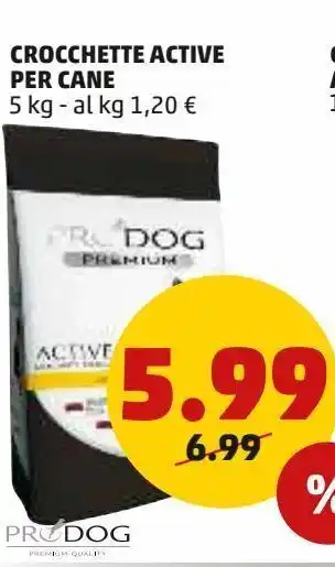 PENNY Crocchette active per cani 5 kg offerta