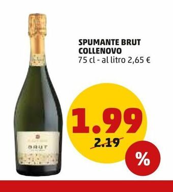 PENNY Spumante brut collenovo 75 cl offerta