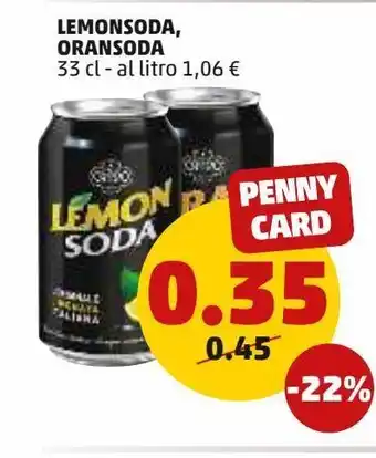 PENNY Lemonsoda oransoda 33 cl offerta