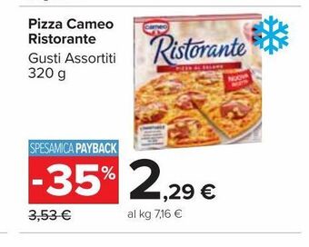 Carrefour Market Pizza cameo ristorante gusti assortiti 320 g offerta