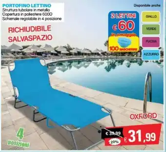 Satur Portofino Lettino offerta