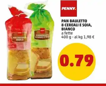 PENNY Pan bauletto 8 cereali e soia, bianco a fette 400g offerta