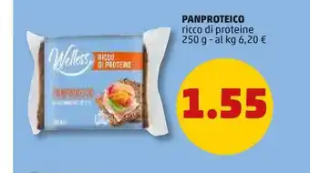 PENNY Pane proteico 250g offerta