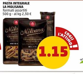 PENNY Pasta integrale la molisana formati assortiti 500 g offerta
