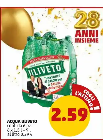 Acqua uliveto 6 pz l 1.5 cad