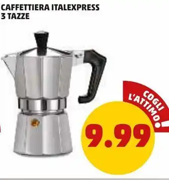 PENNY Caffettiera italiaexpress 3 tazze offerta