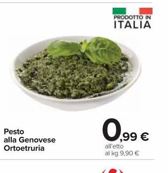 Carrefour Market Pesto alla genovese ortoetruria offerta