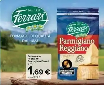 Carrefour Market Parmigiano reggiano Ferrari Grattugiato offerta