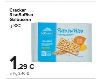 Carrefour Market Galbusera Riso Su Riso Cracker Con Riso Soffiato 380 G(ml) offerta