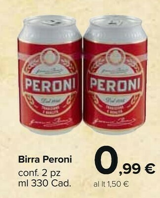Carrefour Market Peroni Birra 330 G(ml) offerta