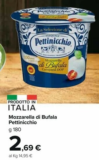Carrefour Market Pasquale pettinicchio Mozzarella Di Bufala Campana DOP offerta