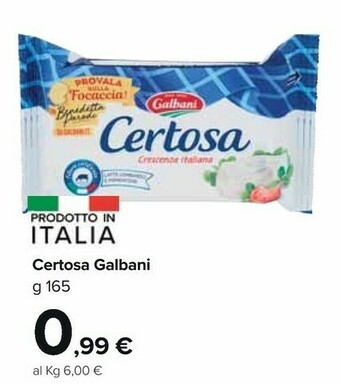 Carrefour Market Galbani Certosa Crescenza 165 G(ml) offerta