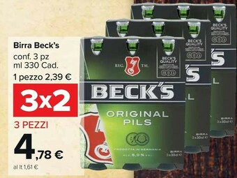 Carrefour Market Becks Beck's - Birra 330 G(ml) offerta