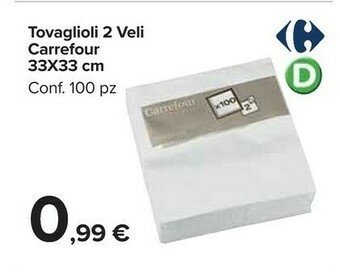 Carrefour Market Carrefour Tovaglioli 2 Veli offerta