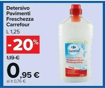 Carrefour Market Carrefour Detersivo Pavimenti Freschezza offerta