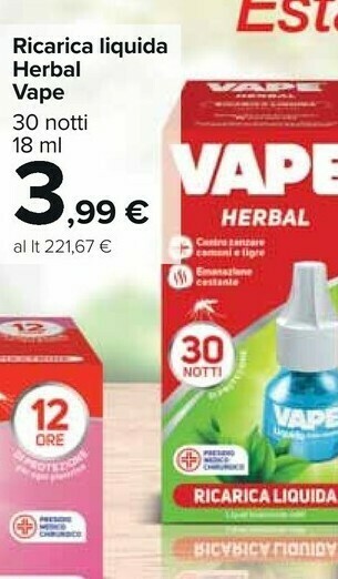 Carrefour Market Vape Ricarica Liquida Herbal offerta