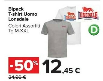 Carrefour Market Lonsdale Bipack T-shirt Uomo offerta