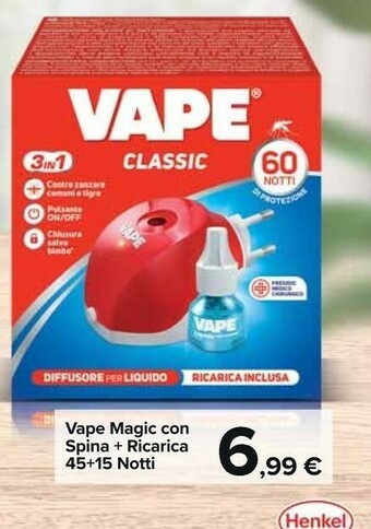 Carrefour Market Henkel Vape Magic Con Spina + Ricarica offerta