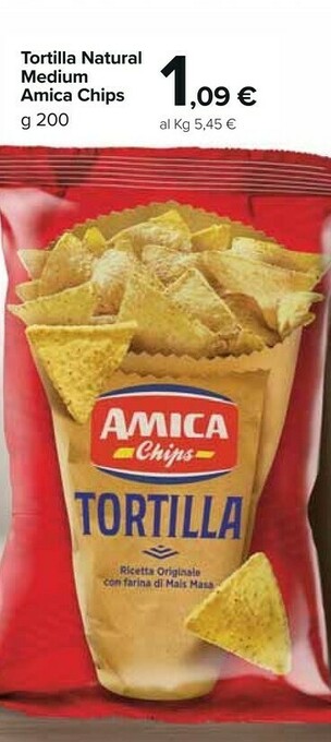 Carrefour Market Amica chips Tortilla Natural Medium offerta