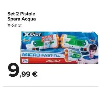 Carrefour Xshot Set 2 Pistole Spara Acqua offerta