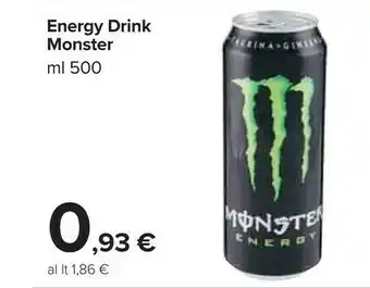 Carrefour Monster Energy 500 G(ml) offerta