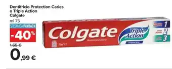 Carrefour Colgate Dentifricio Protection Caries offerta