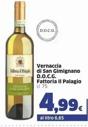 Sigma Fattoria Il Palagio Vernaccia Di San Gimignano Docg 75 Cl offerta