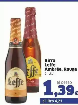Sigma Leffe Birra Ambree, Rouge 33 Cl offerta