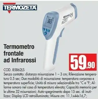 Termozeta Termozeta Termometro Frontale Ad Infrarossi Cod 85862ls