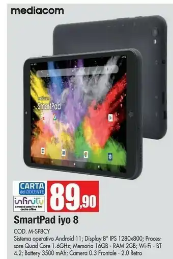 Vobis Mediacom Mediacom Smartpad Iyo 8 Cod M-sp8cy offerta