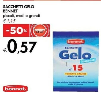 Bennet Bennet Sacchetti Gelo offerta