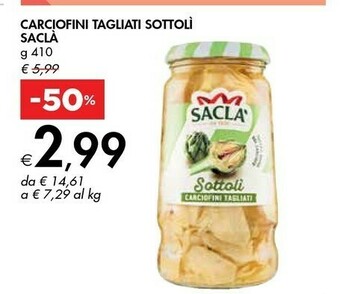Bennet Saclà Carciofini Tagliati Sottolì offerta