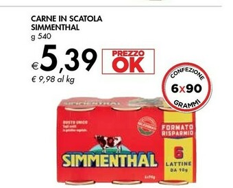 Bennet Simmenthal Carne In Scatola offerta