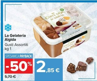 Carrefour Market Algida Carte D'Or La Gelateria Stracciatella Gianduia Caffè 1000 G(ml) offerta